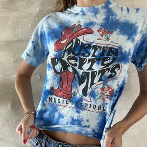 Austin City Limits Western Tie Dye Tshirt